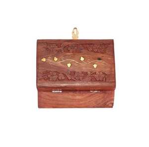 Carved Resin Model Jewelry <b>Box</b> for Gifts and Tools Handmade Eco-Friendly Bohemian <b>Keepsake</b> Organizer by Indian Manufacturers - Product Image 4