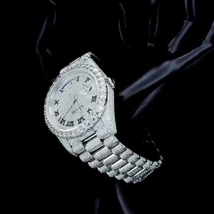 Reloj de Lujo Unisex con Caja de Acero Inoxidable de 41 mm, Esfera Analógica, Cristal de Zafiro, Movimiento Mecánico Luminoso, Fecha Automática, Resistente al Agua, Correa de 20 mm - Product Image 2