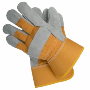 Guantes de Trabajo para Montadores Canadienses, Resistentes, de Seguridad Industrial, Reforzados con Cuero Vacuno, Cómodos, de Algodón, Color Personalizado - Product Image 1