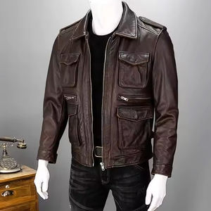 Veste en cuir tendance pour homme, coupe ajustée, en cuir PU, pour un style urbain et des occasions décontractées, vente en gros de vestes en cuir, service OEM - Product Image 4