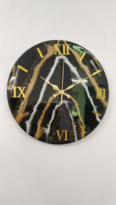 Horloge murale en résine époxy Ocean Wave Décor bleu et blanc unique pour décoration murale de style religieux pour la maison côtière - Product Image 5