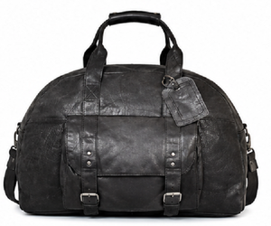 Black Genuine Leather Sport Duffel <b>Bag</b> Vintage Travel Luggage Premium Gym <b>Bag</b> Luxury <b>Overnight</b> <b>Bag</b> Mens Weekender - Product Image 2