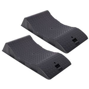 2 PEZZI Rampe per Pneumatici Auto Antiscivolo in Plastica Dura Nere - Product Image 1