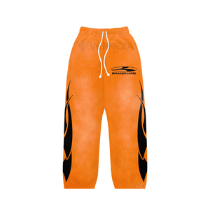 Ensemble de survêtement ample personnalisé avec logo sérigraphié, sweat à capuche et pantalon à cordon de serrage, effet délavé à l'acide, patch brodé, ensemble de survêtement OEM - Product Image 5