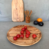 Assiettes en bois d'olivier personnalisables et faites à la main, cadeau pour maman, cadeaux pour la fête des mères
