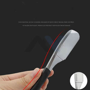 Maquinilla de Afeitar Manual de Acero Inoxidable Premium, Nueva, No Plegable, para Bikini, Axilas y Cejas, con Mango Recto - Product Image 5