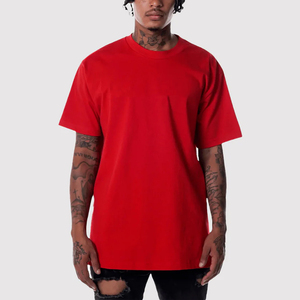 Camiseta Hip Hop Negra Extra Grande Personalizada OEM/ODM para Hombre, Hombros Caídos, 100% Algodón, Antiarrugas y Transpirable - Product Image 1