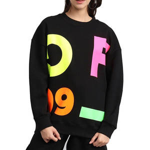 Sudadera de mujer de manga larga con cuello redondo y forro polar, informal, para invierno - Product Image 1