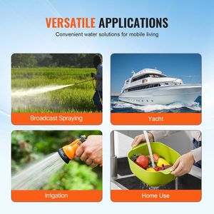 Pompa a Diaframma 12V DC per Uso Marino, 5 GPM 18.93 L/min, Pompa Acqua a 5 Camere con Pressostato Automatico 40-100 PSI Regolabile 1/2 - Product Image 6