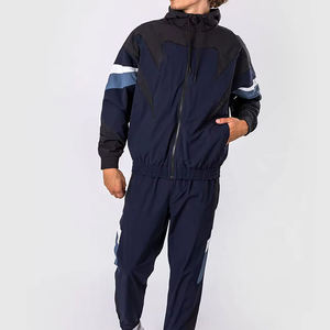 Conjunto deportivo personalizado para hombre, chaqueta cortavientos de nailon y pantalones deportivos con cremallera, chándal cortavientos para hombre - Product Image 3