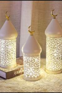 Lanternes de table artisanales écologiques à LED pour le Ramadan Kareem et l'Eid Mubarak - Product Image 2