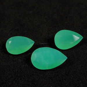 Lote a Granel de Crisoprasa Australiana Natural, Forma de Pera Facetada, Verde, 14x9x5 a 16x10x5 mm, Cabujones Sueltos de Primera Calidad para la Fabricación de Joyería - Product Image 1