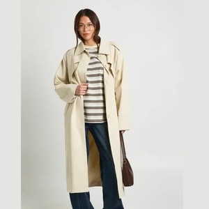 New High-grade Fashion commuter Professional Coat Temperament Hepburn Style French Long Coat Winter - Product Image 2