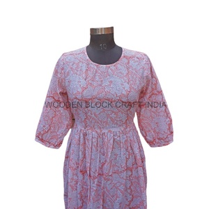 ชุดเดรสมิดิทรงเอไลน์ผ้าคอตตอนเนื้อนุ่มสำหรับผู้หญิงทันสมัยชุดเดรสยาวมีสไตล์พิมพ์ลายดอกไม้สำหรับใส่ในงานปาร์ตี้แบบลำลอง - Product Image 1