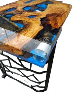 Escultura de Resina de Madera de Lujo de la Mejor Calidad, Mesa de Estilo Ángel Hecha a Mano, Muebles de Comedor Personalizables para el Hogar y Restaurantes - Product Image 4