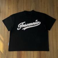 Camiseta Unisex Oversize de Corte Cuadrado OEM ODM, 100% Algodón, Tejido Waffle, Manga Corta, Impresión Serigráfica, Bordado 3D, Ecológica