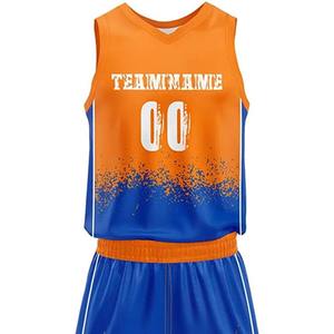 Uniformes de Baloncesto Transpirables de Diseño Personalizado para Hombres Adultos, Tallas Grandes, Color Personalizado, Camisetas de Equipo Lisas, 100% Poliéster - Product Image 5