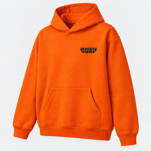 Sudadera con Capucha de Nuevo Estilo Color Naranja para Hombre, Sudadera con Logotipo Estampado en la Parte Delantera, Informal, de Forro Polar, Corte Regular, para Otoño - Product Image 3