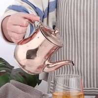 Théière en acier inoxydable OEM en gros, 500 ml, avec bec courbé, bouilloire à thé et café, qualité alimentaire, antirouille, pour la vente en gros