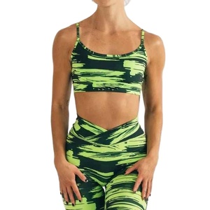Women's High Impact Yoga Fitness <b>Bra</b> & Short Wholesale Hot <b>Sexy</b> Sublimation Print Adjustable Breathable Lightweight - Product Image 4
