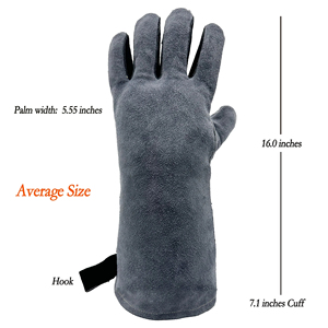 New Style Industrial Construction Tig Welding <b>Gloves</b> Cowhide Safety Leather <b>Gloves</b> Heat Resistant Abrasion Welder <b>Gloves</b> - Product Image 3