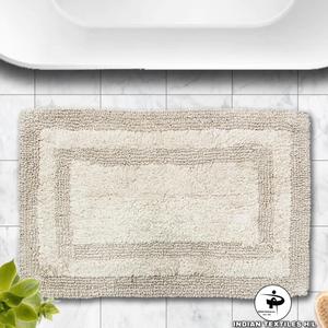 Alfombra de Baño 100% Algodón Puro, Súper Suave, Absorbente, Blanca, Reversible, Hecha a Mano, de Alta Resistencia, para Hogar y Hotel, por ITHL - Product Image 5