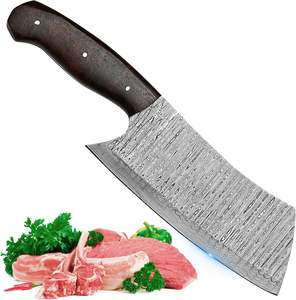 Couteau de Chef Hachoir Ambidextre Robuste en Acier Damas Forgé à la Main, Manche Ergonomique en Bois de Rose, Écologique, OEM/ODM - Product Image 1