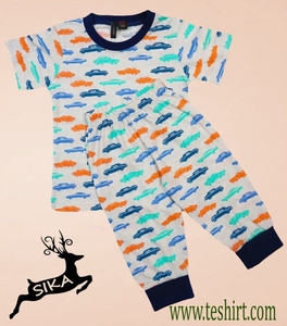 OEM unisex niños al por mayor logotipo personalizado verano 100% algodón manga corta dos piezas conjuntos de ropa de bebé venta en línea Alibaba India - Product Image 3