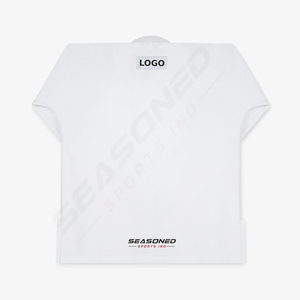 <b>White</b> Kimono BJJ GI Training Suit Custom Brazilian Jiu-Jitsu Uniform Premium Cotton Reinforced Stitching 400gsm Pearl Weave 10oz - Product Image 4