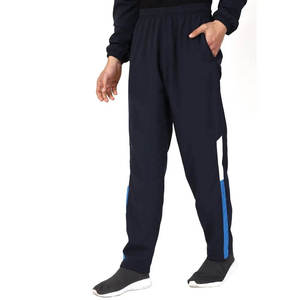Ensemble de survêtement bleu marine pour homme avec accents blancs, fermeture à cordon, design sportif léger, respirant, en polyester et coton, pour l'hiver - Product Image 3