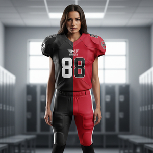 Uniforme de football américain sur mesure, impression par sublimation, tissu mesh respirant, vêtements d'entraînement et de match pour adultes - Product Image 6