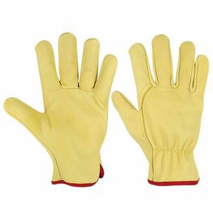 Guantes de Conducción de Cuero con Grano de Piel de Vaca y Logotipo Personalizado, Guantes de Jardinería Resistentes al Calor, Suaves y Cómodos, de Alto Rendimiento - Product Image 1