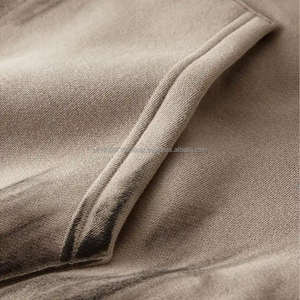 OEM sweat-shirt à capuche vintage délavé à l'acide avec poches sans ficelle pour hommes - Product Image 3