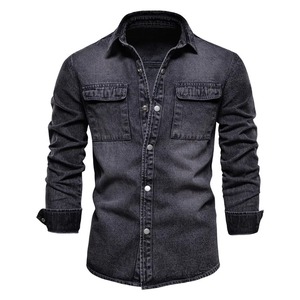 Offre Spéciale hommes Style Vintage 100% coton Denim veste écologique respirant nouveau printemps haute qualité décontracté à manches longues avant - Product Image 6