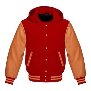 Veste de sport verte pour homme, manches en PU rouge, col rabattu, fermeture à boutons, vêtement décontracté d'automne, coupe classique, couleur unie - Product Image 5