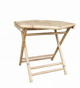 ชุดโต๊ะและเก้าอี้ไม้ไผ่ธรรมชาติแบบเรียบหรูหราสั่งทำพิเศษ เหมาะสำหรับร้านอาหาร ขนาดเหมาะสม เฟอร์นิเจอร์โต๊ะไม้ไผ่เนื้อแข็ง - Product Image 4