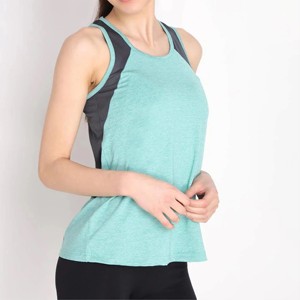 100% Cotton Solid Jersey Women's Tank <b>Top</b> Breathable <b>Racer</b> <b>Back</b> Fitness Gym Running Sport Clothing for Girls - Product Image 1