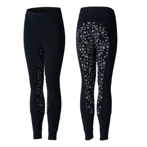 Leggings morados de cintura alta con estampado de letras y paneles de malla para mujer, pantalones transpirables de punto de spandex y poliéster. - Product Image 4