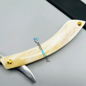 Best Selling New Arrival Straight Cut Throat Shavette Razor Folding Knife with Bone Handle Wholesale Barber Shaving Razors - Product Image 4