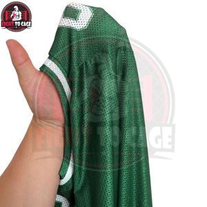 Camiseta Deportiva de Fútbol Americano Personalizada, Talla Grande, Verano, Informal, Malla Transpirable, Corte Regular, Verde, Venta al Por Mayor - Product Image 6