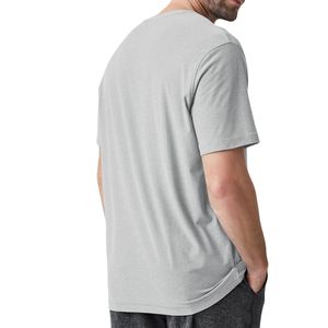 Camiseta de Hombre de Algodón Gris Plateado Claro, Cuello Redondo, Manga Corta, Casual, Suave, Transpirable, Ligera, Estilo Veraniego - Product Image 5