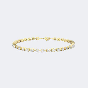2.35CTW Round Bar-<b>Set</b> Diamond Line Bracelet - Product Image 4