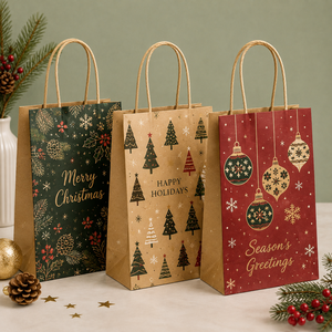 Luxury <b>Biodegradable</b> Kraft Brown <b>Paper</b> Bag Twisted Rope Handles Eco-Friendly Recyclable Packaging Offset Printed Logo Self - Product Image 4