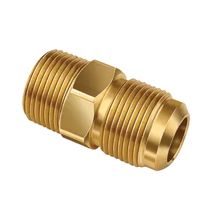 Conector de Tres Piezas Roscado de Latón para Tuberías, Accesorios de Unión para Plomería Industrial y Mantenimiento de Sistemas de Fluidos, Herrajes Metálicos - Product Image 3