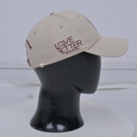 Casquette de baseball 6 panneaux beige unisexe ajustable avec logo ours brodé, 100 % coton, pour adulte, idéale pour l'extérieur – Collection MRI Group Street Common