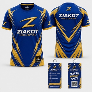 ZIAKOT industry New design Men's Custom Purple Gold-White Performance <b>T</b>-<b>Shirt</b> - Product Image 4