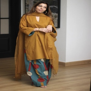 Women Modest <b>Chiffon</b> Solid Abaya Kurta Palazzo Set <b>Long</b> Sleeve Floor Length Islamic <b>Dress</b> for Summer Autumn Prayer Wedding Daily - Product Image 1