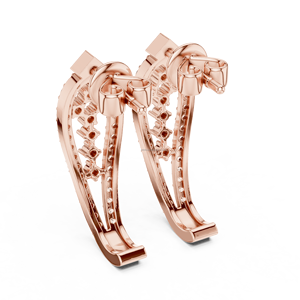 Pendientes de Diamantes para Mujer, Chapados en Oro de 22K, Corte Brillante Redondo Étnico, Joyería al por Mayor de Angel Jewellery - Product Image 2