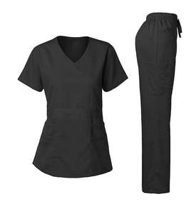 Conjunto de Uniforme Médico Profesional para Mujer, Ajuste Cómodo, Tejido Suave de Algodón y Poliéster - Product Image 2
