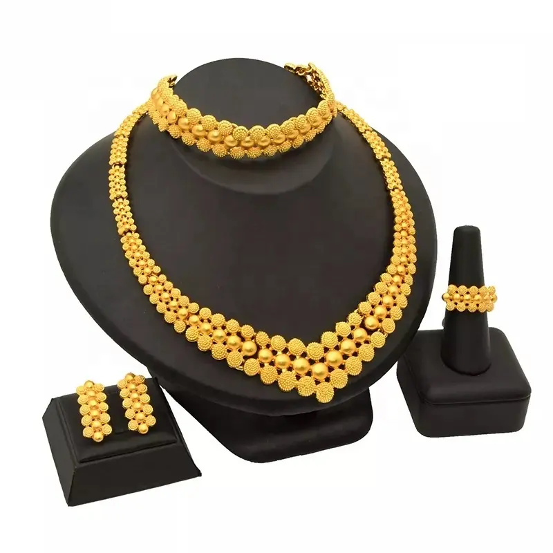 African Bridal Wedding Bridal Women Jewelry African Luxury Jewelry Sets Gold